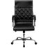 Фото #3 товара High Back Designer Black Leather Executive Swivel Chair With Chrome Base And Arms