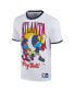 Men's White the Smurfs Atlanta Baseball Ringer T-Shirt Бело-синий, L - фото #2