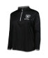 ფოტო #3 პროდუქტის Women's Black Las Vegas Raiders Plus Size Worth the Drive Quarter-Zip Top