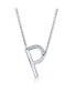 Sterling Silver Sideways Initial Necklace