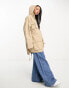 Фото #4 товара ASOS DESIGN oversized washed parka with cargo pockets in sand