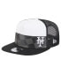 ფოტო #1 პროდუქტის Men's Black New York Mets Checkmate Trucker 9FIFTY Snapback Hat