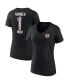 ფოტო #1 პროდუქტის Women's Black Pittsburgh Steelers Team Mother's Day V-Neck T-shirt