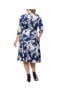 Фото #3 товара Plus Size Signature Print Wrap Dress