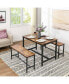 Modern Rustic Brown & Black Dining Table