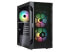 silverstone fah1mb-pro tempered glass, 3 120mm argb fans, black, mid-tower micro