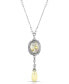 ფოტო #1 პროდუქტის Antique-like Pewter Imitation Pearl Drop Spinner Necklace