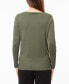 ფოტო #2 პროდუქტის Women's Fine Gauge Boat-Neck Buttoned-Cuff Sweater