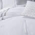 Фото #2 товара Комплект постельного белья Threshold Sanford Queen 8 шт. белый/серый