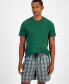 Фото #4 товара Men's Solid T-Shirt & Woven Plaid Boxer Set, Created for Macys