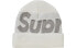 Supreme FW18 Big Logo Beanie White 3Mlogo SUP-FW18-904