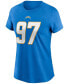 Women's Joey Bosa Powder Blue Los Angeles Chargers Name Number T-shirt