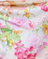 Juniors' Floral-Print Cowlneck Godet-Pleat Dress
