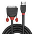 Lindy 3m HDMI to DVI Cable - Black Line - 3 m - HDMI Type A (Standard) - DVI-D - Male - Male - Straight