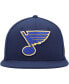 Фото #3 товара Головной убор мужской Fanatics Шапка с логотипом St. Louis Blues в цвете Navy (Fitted Hat)