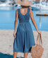 ფოტო #1 პროდუქტის Women's Ruched O-Ring Midi Beach Dress