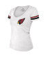 Фото #3 товара Women's Kyler Murray White Distressed Arizona Cardinals Fashion Player Name and Number V-Neck T-shirt