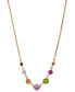 Фото #1 товара Eliot Danori 18k Gold-Plated Multicolor Mixed Stone Statement Necklace, 15" + 3" extender, Created for Macy's