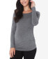 Women's Softwear with Stretch Maternity Long Sleeve Ballet Neck Top