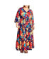 Фото #1 товара Plus Size Endless Sun Print Maxi Dress