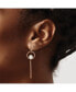 ფოტო #3 პროდუქტის Stainless Steel Rose Plated Imitation Pearl Dangle Earrings