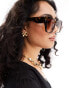 AIRE pallas square sunglasses in dark tort - фото #3