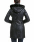 Фото #2 товара Plus Size Women Greta Leather Parka Coat