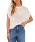 ფოტო #1 პროდუქტის Women's Drop-Shoulder Short-Sleeve Sweater