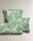 Tropical leaves print pillowcase