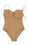 Фото #3 товара Onia 242552 Womens Solid One Piece Swimwear Solid Sandy Size X-Large