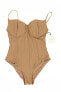 Onia 242552 Womens Solid One Piece Swimwear Solid Sandy Size X-Large