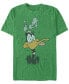 Looney Tunes Men's Daffy Duck Brain Fried Short Sleeve T-Shirt Kelly Heat, Small - фото #1