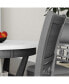 5-Piece Faux Marble Dining Set Grey