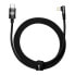 Фото #1 товара Kątowy kabel przewód Power Delivery z bocznym wtykiem USB-C Iphone Lightning 2m 20W czarny