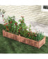 Wooden Raised Garden Bed Outdoor Rectangular Planter Box with Drainage Holes