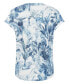 ფოტო #3 პროდუქტის Women's 100% Cotton Allover Tropic Leaf Blouse