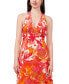 Фото #4 товара Women's Floral Print Sleeveless Halter Maxi Dress