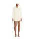 Women's Cotton Gauze Button Down Swim Cover-up Shirt Dress