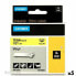 Фото #2 товара Ламинированная лента для фломастеров Rhino Dymo ID1-12 12 x 5,5 mm Чёрный Жёлтый Винил Самоклеящиеся (5 штук)