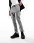 Brave Soul cargo trousers with 3D pockets in light grey