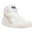 Diadora Mi Basket Used Metallic High Top Womens White Sneakers Casual Shoes 176 7 - фото #2