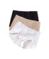 ფოტო #1 პროდუქტის Women's Full Coverage Comfy Classic Panties Set, 3 Pieces