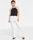 Фото #1 товара Petite High-Rise Seamed Flare-Leg Jeans, Created for Macy's