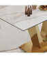 Фото #4 товара Sintered Stone Composite Glass Dining Table