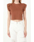 ფოტო #1 პროდუქტის Women's Mixed Media Top