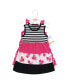 ფოტო #5 პროდუქტის Big Girls Cotton Dresses, Pink Black Roses