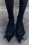 Фото #2 товара Туфли на каблуке с луком ZARA