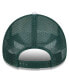 Фото #3 товара Men's White/Hunter Green Milwaukee Bucks Court Sport Foam A-Frame 9FORTY Adjustable Trucker Hat