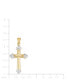 ფოტო #3 პროდუქტის Polished Cross Pendant in 14k Two-Tone Gold