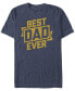 ფოტო #1 პროდუქტის Men's Best Dad Ever Short Sleeve Crew T-shirt